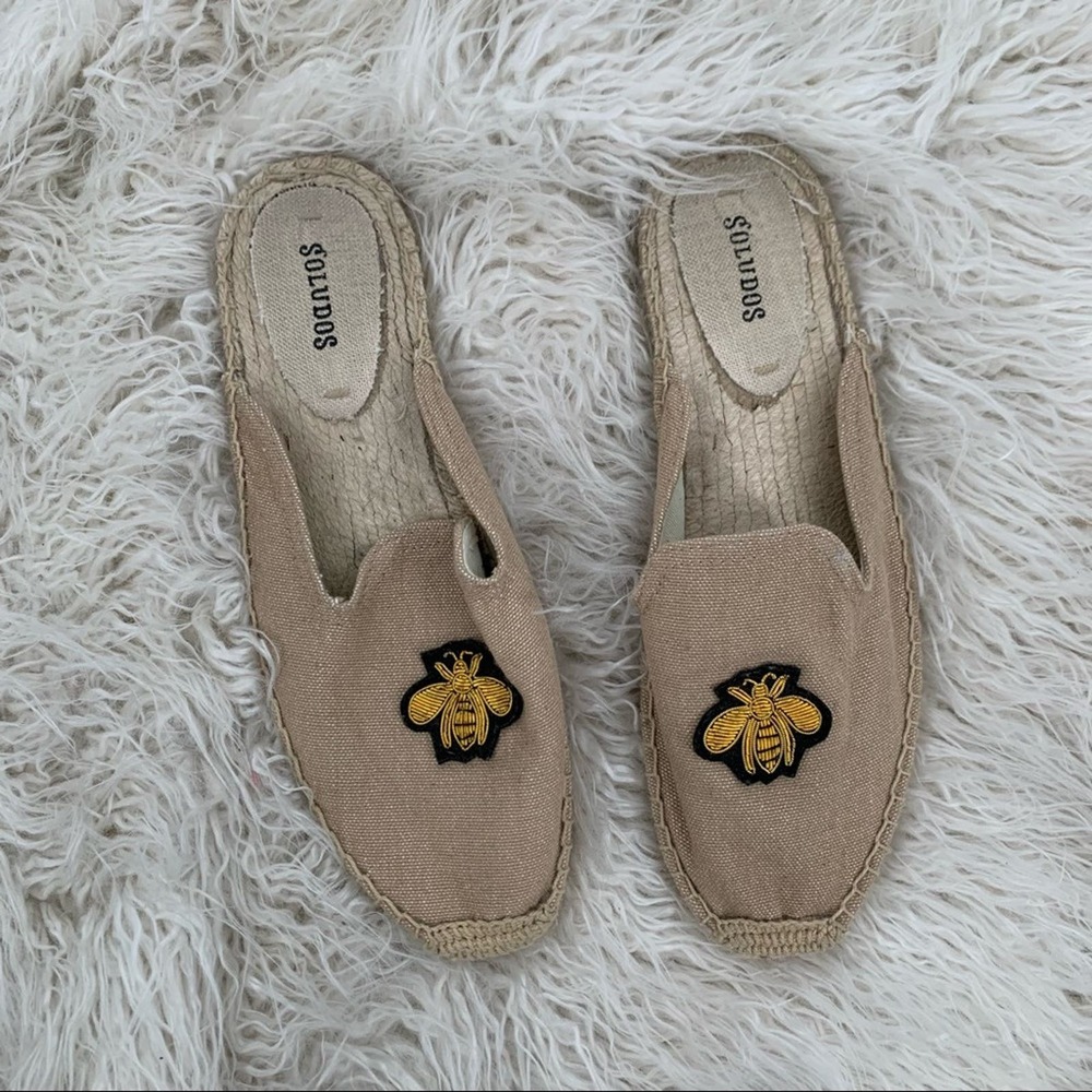 Soludos Slip On Espadrilles Bee Logo Shoes Women’s Size 8.5 - Picture 1 of 9